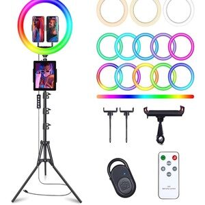 RGB LED Ring Light with Tripod Stand